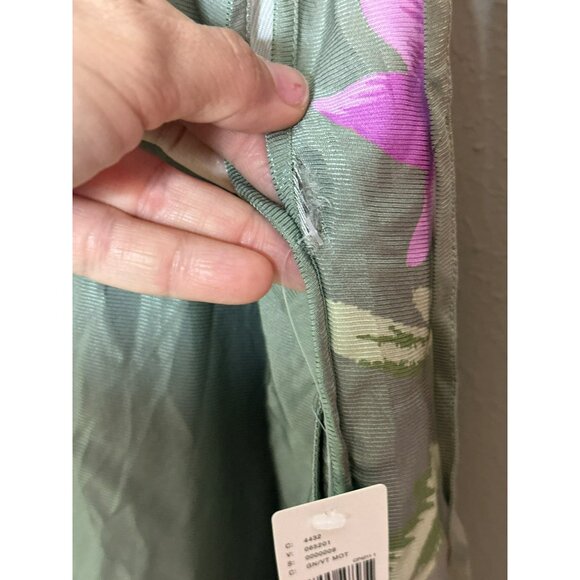 Anthropologie Plus printed wide-leg jumpsuit green Women's Plus 1X - Picture 5 of 13